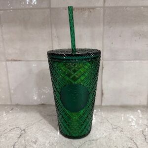 Starbucks Emerald Green Iridescent Jewel Tumbler 16oz 2022 Wicked Elphaba Bling